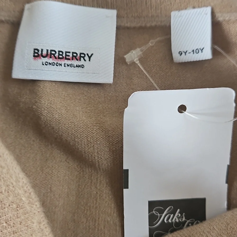 NEW! Burberry Kids Beige Icon Stripe Tights Size 8Y